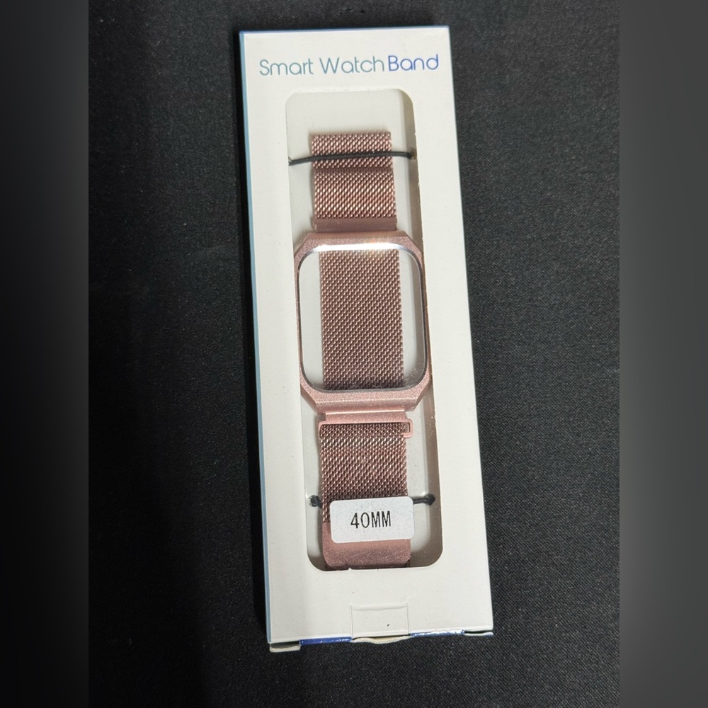 NEW Magnetic Rose Gold Smartwatch Band and Face Cover 40mm